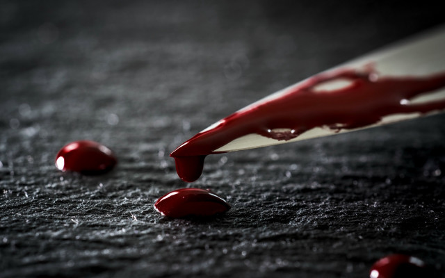 Bloody knife food blood table free wallpaper for desktop - medium preview image