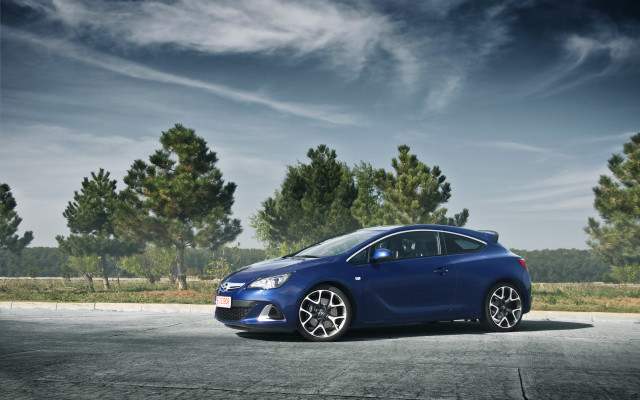 Blue car parked road trees #2 free wallpaper for desktop - medium preview image
