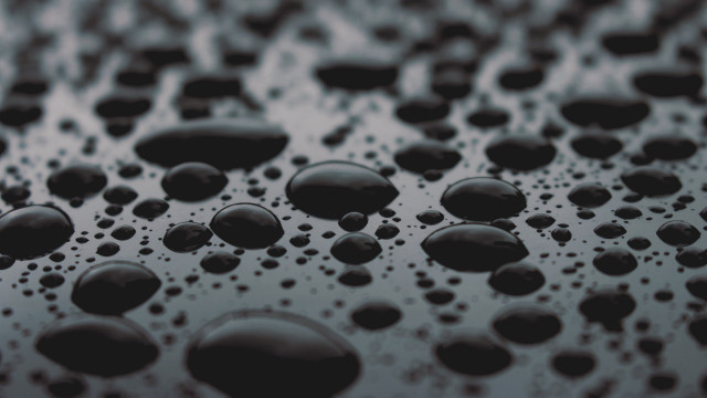 Water droplets black gray bw free wallpaper for desktop - medium preview image