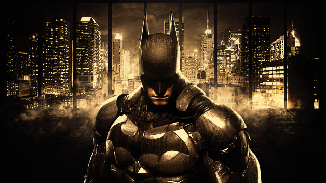 Batman cityscape night armor ruins free wallpaper for desktop - medium preview image