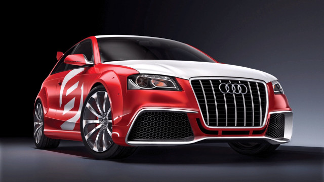 Red white car black background #2 free wallpaper for desktop - medium preview image