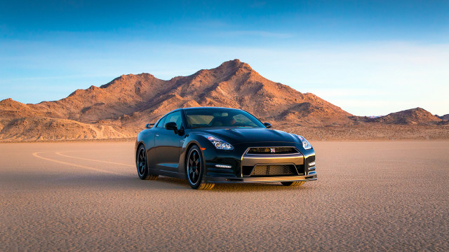 Black sports car desert mountains #3 free wallpaper for desktop - medium preview image