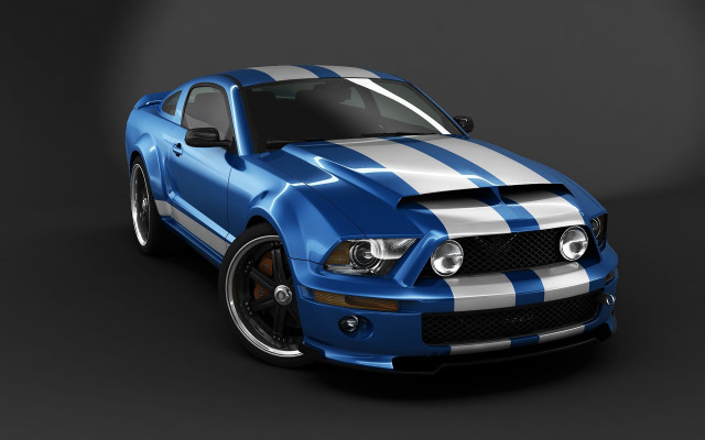 Blue white mustang cobra digital free wallpaper for desktop - medium preview image