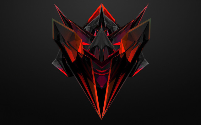 Red black abstract triangle gradient free wallpaper for desktop - medium preview image