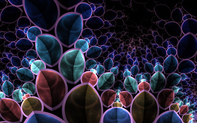 Plants fence fractals raytraced generative free wallpaper for desktop - medium preview image