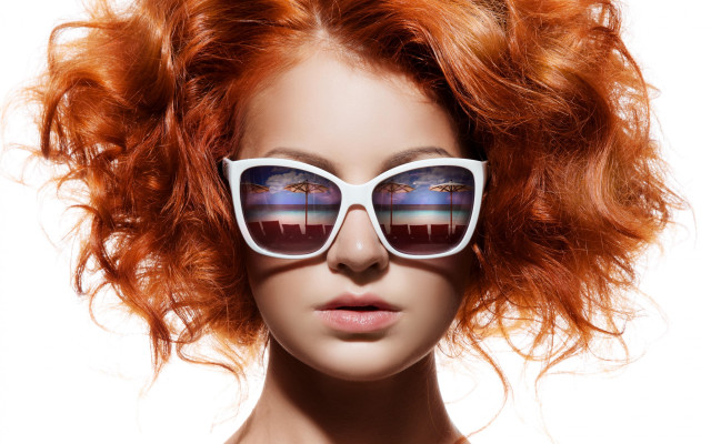 Florianne becker red hair sunglasses free wallpaper for desktop - medium preview image