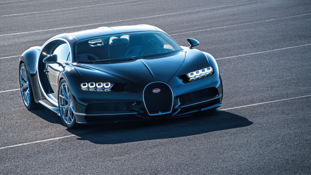 Bugatti racecar hooddown lights on free wallpaper for desktop - medium preview image