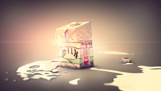 Milk carton spilled paint paper free wallpaper for desktop - medium preview image