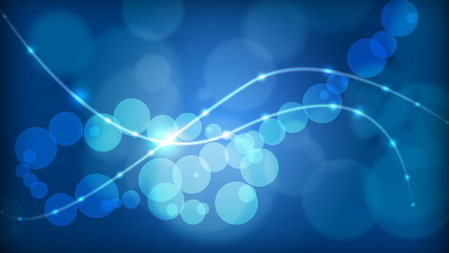 Blue background blurry light hologram free wallpaper for desktop - medium preview image