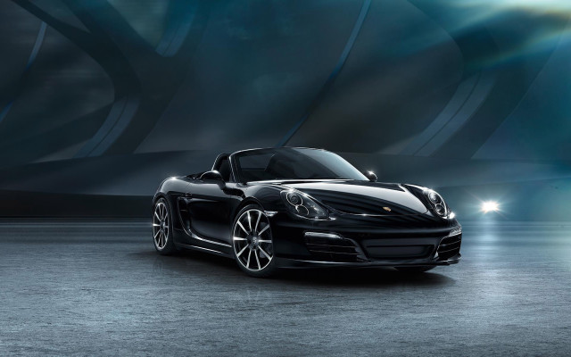 Black sports car dark room #5 free wallpaper for desktop - medium preview image