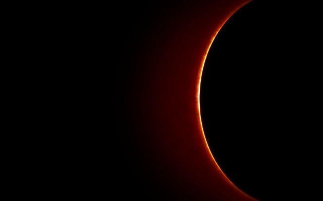 Red eclipse black sky red free wallpaper for desktop - medium preview image