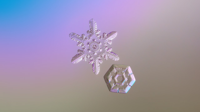Snowflake hexagon ambient occlusion gradient free wallpaper for desktop - medium preview image