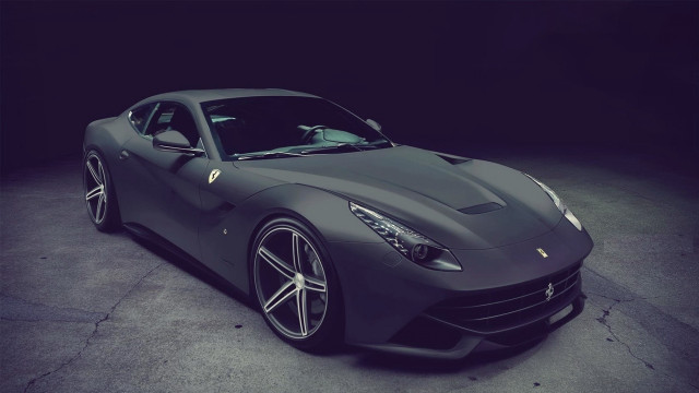 Grey sports car dark room #2 free wallpaper for desktop - medium preview image