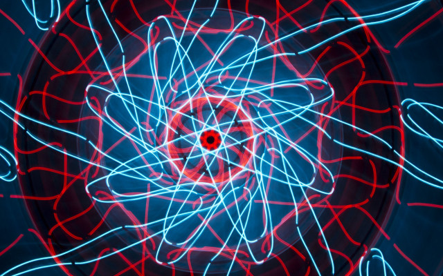 Hologram red blue fence web free wallpaper for desktop - medium preview image