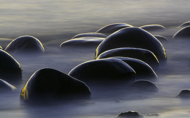 Rocks water beach lowtide landart free wallpaper for desktop - medium preview image