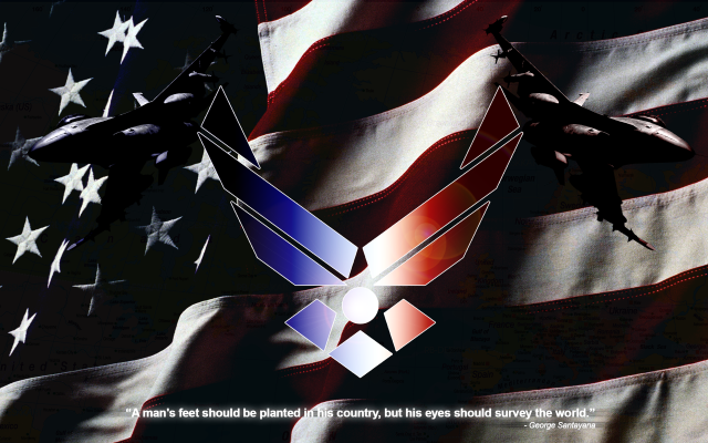 Military flag emblem president quote free wallpaper for desktop - medium preview image