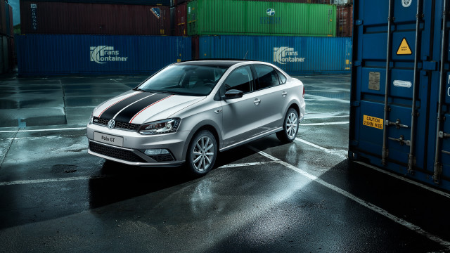 Silver car parking lot shipping free wallpaper for desktop - medium preview image