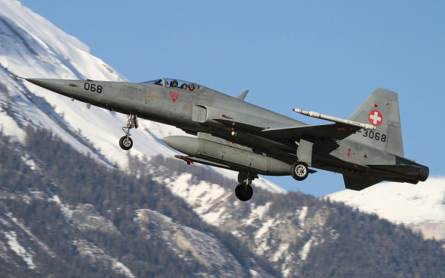 Military jet mountain cross plane free wallpaper for desktop - medium preview image