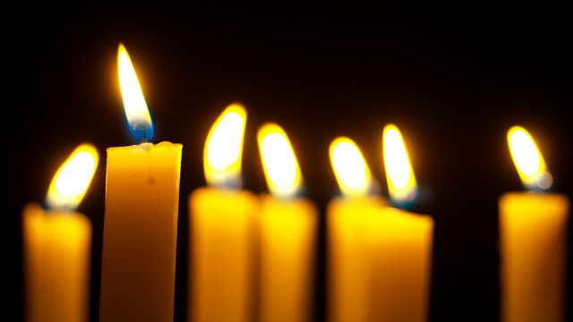 Lit candles gothic blurry depth free wallpaper for desktop - medium preview image