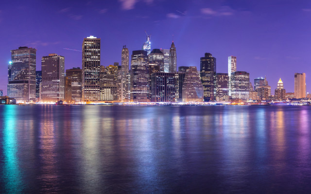 City skyline night blue sky #4 free wallpaper for desktop - medium preview image