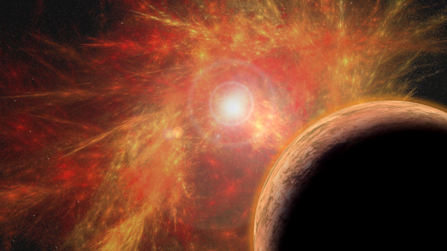 Blackhole brightlight star space art free wallpaper for desktop - medium preview image