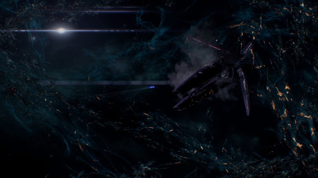 Spacecraft dark sky bright light free wallpaper for desktop - medium preview image