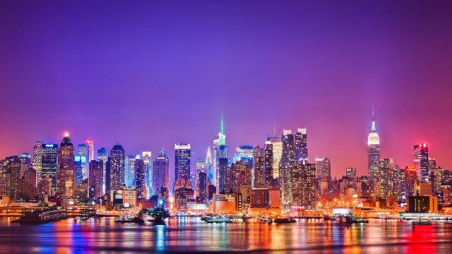 Tokyo skyline night lights bridge free wallpaper for desktop - medium preview image