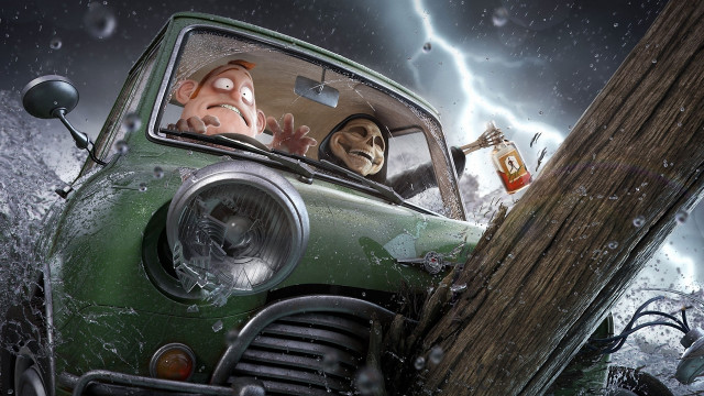 Car head storm man cgstudio free wallpaper for desktop - medium preview image