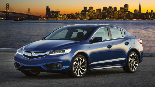 Blue acura city sunset bridge free wallpaper for desktop - medium preview image