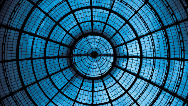 Circular glass reflection symmetry sky free wallpaper for desktop - medium preview image