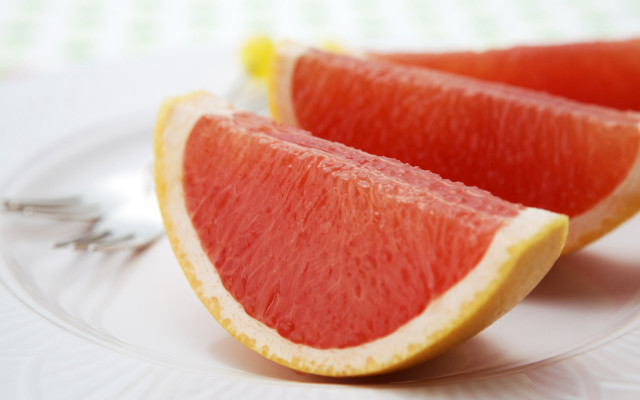 Grapefruit plate fork neoplasticism orange free wallpaper for desktop - medium preview image