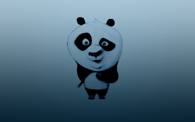 Panda standing wide eyed smiling free wallpaper for desktop - medium preview image