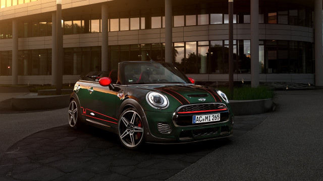 Green mini cooper futurism 3d free wallpaper for desktop - medium preview image