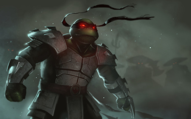 Demon man suit red eyes free wallpaper for desktop - medium preview image