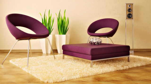 Livingroom purplechair speaker plant vase free wallpaper for desktop - medium preview image