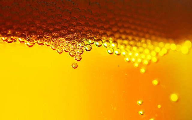 Yellow liquid bubbles autumn fire free wallpaper for desktop - medium preview image