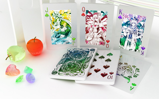 Cards table apple cup fruit free wallpaper for desktop - medium preview image