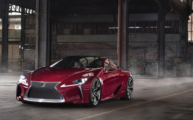 Red car garage brick wall #3 free wallpaper for desktop - medium preview image