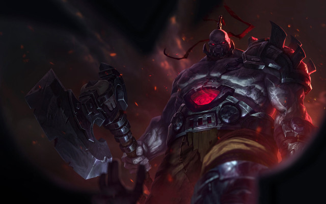 Demonic axe flames smoke red free wallpaper for desktop - medium preview image