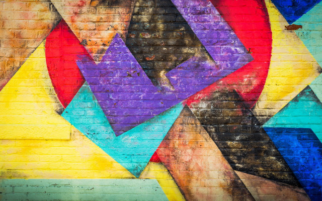 Colorful wall cubist portrait abstract free wallpaper for desktop - medium preview image