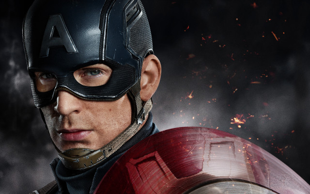 Captain america fireball smoke helmet free wallpaper for desktop - medium preview image