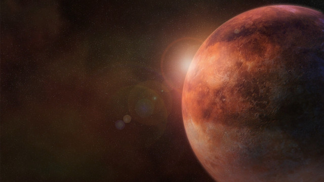 Red planet bright light starry free wallpaper for desktop - medium preview image