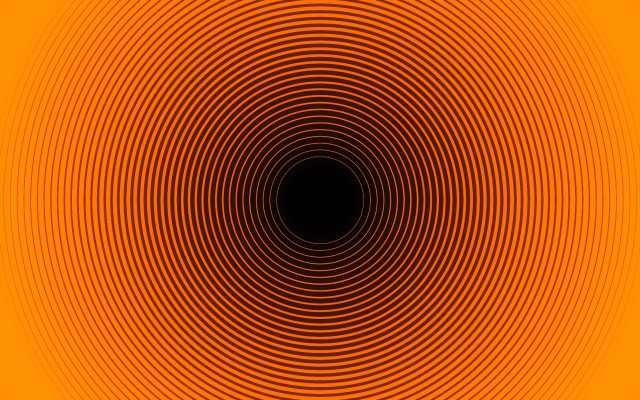 Orange black center circular opart free wallpaper for desktop - medium preview image