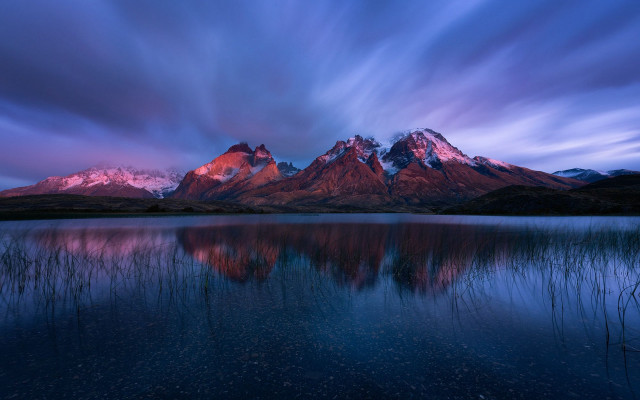 Mountain lake clouds mystical colors free wallpaper for desktop - medium preview image