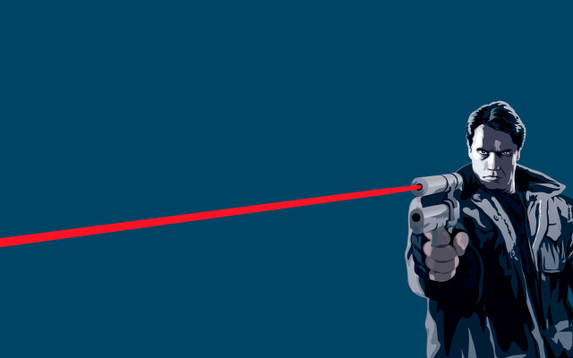 Man gun red laser blade free wallpaper for desktop - medium preview image