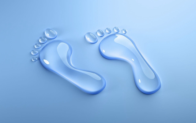 Footprints water bubbles ambient occlusion free wallpaper for desktop - medium preview image