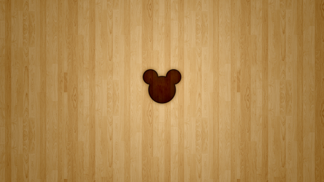 Wooden wall mickey mouse cutout free wallpaper for desktop - medium preview image