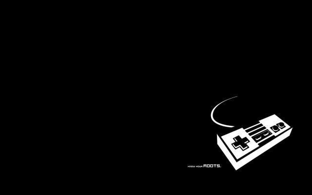 Nintendo wii controller black white free wallpaper for desktop - medium preview image