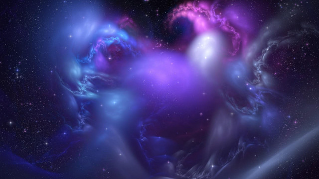 Space heart nebula astronaut aurora free wallpaper for desktop - medium preview image