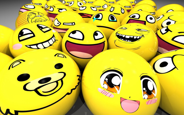 Yellow eggs smiling faces black free wallpaper for desktop - medium preview image